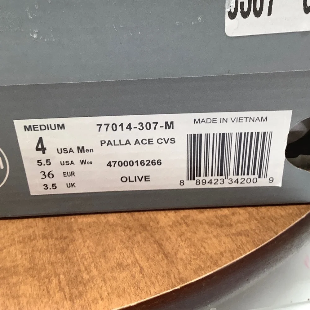 Palladium Palla Ace‎ CVS Olive Green Canvas Low Top Sneakers Womens Size 5.5 NEW